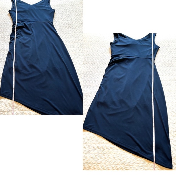 NWT Sam Edelman Navy Ruched Bodycon Sleeveless Midi Dress Size 6 - Picture 14 of 16